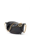 Charles Keith Ring Decoration Street Fashion Belt Bag Black